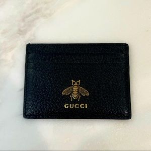 NEVER USED GUCCI Animalier leather card case